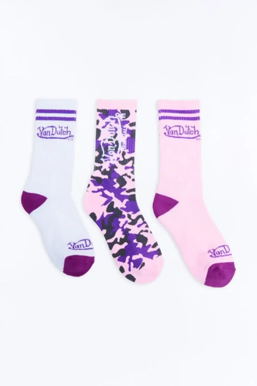 Von Dutch 3 Pack Socks (One Size)